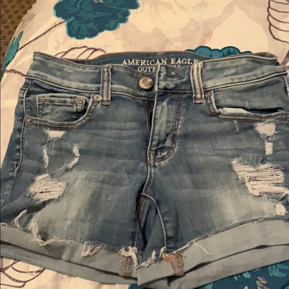 Jean shorts . AEO